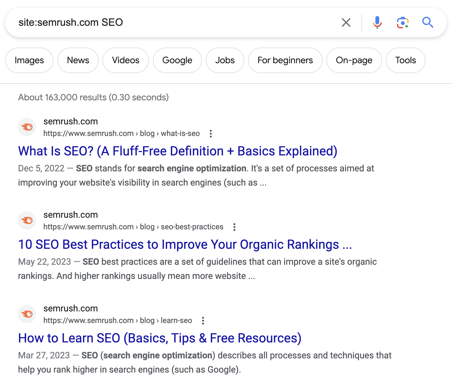 Google search results for “site:status.econsuite.com SEO”